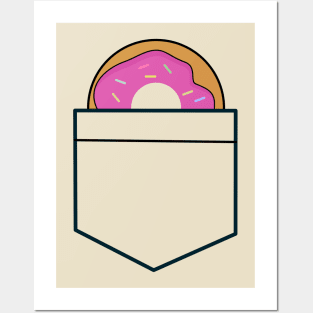 Donut In A Pocket T-Shirt Design Posters and Art